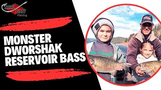 Giant Dworshak Reservoir Smallmouth Bass Double on Monster Bass Fishing with Reel Time Fishing [upl. by Austina]