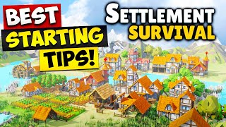 Settlement Survival  BEST STARTING TIPS [upl. by Adnuhs]