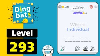 Dingbats Level 293 Witted Individual Walkthrough [upl. by Darum585]