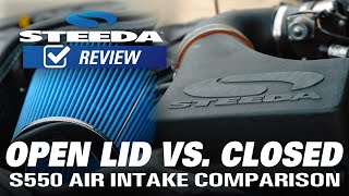 20152023 Mustang Open vs Closed Lid Air Intakes  Steeda Review [upl. by Trbor574]