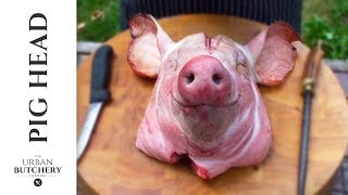 How to professionally debone a pigs head  Pig Butchery [upl. by Llenoj771]