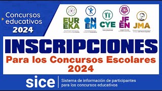 SICE Proceso de inscripción a los Concursos Educativos 2024 [upl. by Brander]