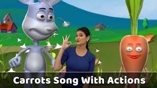 Carrots Song With Actions  Vegetable Rhymes For Babies  Learn Vegetables For Kids  Toddlers Songs [upl. by Maddocks]