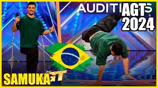 Brasileiro Bboy Samuka é chamado de quotO MELHORquot Por Sofia Vergara  Americas Got Talent 2024 [upl. by Eidaj]