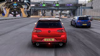 580HP VW Golf GTI MK75 Vs 544HP Golf R MK75 Pops amp Bangs Tuned  Assetto Corsa  Moza R9  VR [upl. by Brote]