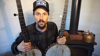 Antique Banjos 1888 Thompson amp Odell quotThe Luscombquot and 1910 Weymann quotKeystone Statequot Banjo [upl. by Norina]