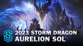 Storm Dragon Aurelion Sol Skin Spotlight  League of Legends [upl. by Anires]