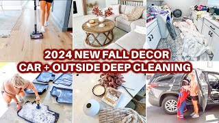 🍂 2024 NEW FALL DECOR  DEEP CLEAN WITH ME  FALL HOME DECOR 2024  CLEANING MOTIVATION CAR CLEANING [upl. by Cartwell]