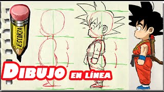 como dibujar a Goku explicado de perfil [upl. by Inalaeham689]