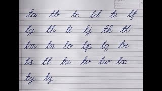 Lesson24  Connecting Letter t with Alphabets a to z  Cursive Handwriting Improvement Practice [upl. by Alcina]