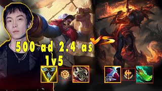 SALLY WITH TRUNDLE 500 AD 24 ATTACK SPEED 1V5 SO CRAZY [upl. by Rania54]