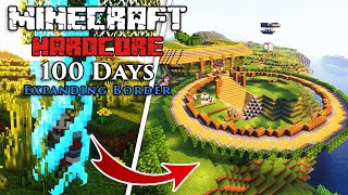 I Survived 100 Days IN AN EXPANDING 1x1 BORDER in Minecraft Hardcore [upl. by Bakerman]