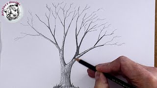 Como dibujar desde Cero 1 Como Dibujar un Arbol Realista [upl. by Yniatirb758]