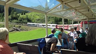 From Chur to Arosa with Rhaetian Railway panorama coach Switzerland [upl. by Notnil]