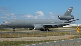 Two United States Air Force KC10A Extenders  Takeoff at Brisbane Airport [upl. by Arodoet]