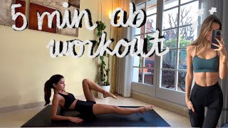 5 MIN hourglass pilates ab workout  repeat this to snatch your waist  no equipment [upl. by Alikat]