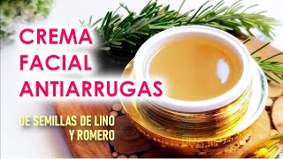 Crema casera de semillas de lino  linaza y romero  crema facial antiarrugas [upl. by Beutner]