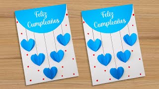 💙 Linda tarjeta de cumpleaños hecha a mano 🥳 DIY Birthday greeting card [upl. by Oetam]