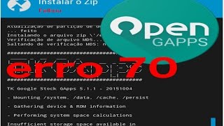 explicação resolver erro 70 gapps [upl. by Holmen]