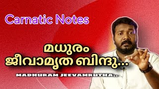 Madhuram jeevamrutha  Carnatic Notes  Tutorial  Raga Mentor185 [upl. by Ijuy507]