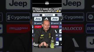 LAZIO JUVENTUS  Cosa ci sarà nell’uovo di Pasqua risposta tutta da ridere di ALLEGRI😅🍫 shorts [upl. by Pellegrini]