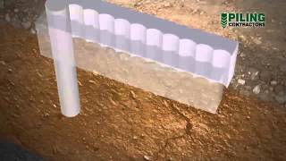 Secant Pile Wall Construction Methodology [upl. by Sualokcin]