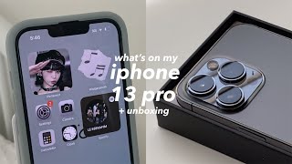 iphone 13 pro unboxing setup unboxing cute accessories  tour [upl. by Ateval385]