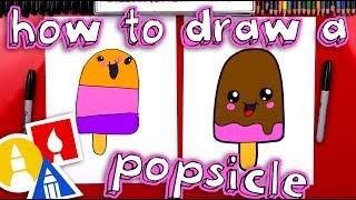 How To Draw A Cartoon Popsicle [upl. by Gilliam]