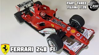 Building Schumachers Ferrari 248 F1  Part 3  120 Fujimi  driver figure and final assembly [upl. by Mehelhteb673]