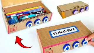 DIY Locker Pencil box how to make pencil boxcardboard locker making homemade organizer [upl. by Jesher]