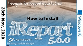 How to Install iReport 560  Windows 10 8K [upl. by Anirbes]