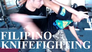 Filipino Knife Fighting Techniques  Kali  Arnis  Eskrima [upl. by Harwill697]