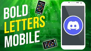 How To Bold Letters In Discord MOBILE [upl. by Nyletak380]