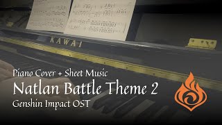 A Dance in Fire Natlan Battle Theme 2  Genshin Impact PIANO COVER SHEET MUSIC IN DESCRIPTION [upl. by Micheil]