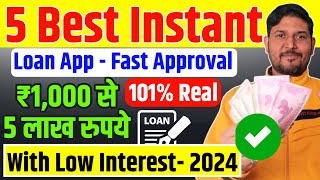 Top 5 loan apps in india with low interest  Loan App Fast Approval 2024  Personal Loan  Loan App [upl. by Lyred477]