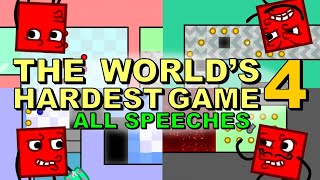 The Worlds Hardest Game 4  All Player Speeches [upl. by Neenwahs1]