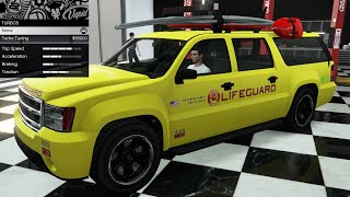 GTA 5  OG Vehicle Customization  Declasse Lifeguard Granger Chevy Suburban [upl. by Noram537]