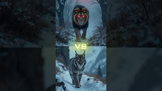 Lion vs black leopard vs black leopard snow leopardsnow foxsnow bear Canadian lynx enigmatic [upl. by Normalie]