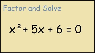 Solve x2  5x  6  0 [upl. by Ertemed]