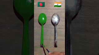 Flag drawing on spoon  india shorts youtubeshorts trending flagpainting nancyarts [upl. by Adamsen]