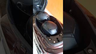 TVS Jupiter 125 Boot Space Check with Two Helmets tvsjupiter125 automobile tvs [upl. by Airan]