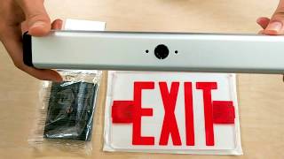 ELRTR Edge Lit LED Exit Sign  Modern Design Exit Sign [upl. by Htessil]