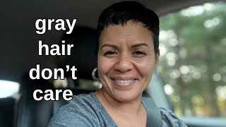 embracing my gray hair journey  Gen X women over 50  gray hair dont care over50 genx grayhair [upl. by Amalee]