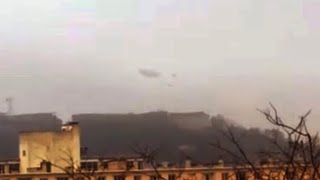 Spectacular UFO Mothership Scout UFO Ship spied by Police Chopper Jan 2014 [upl. by Kindig]