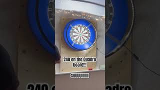 240 on a Quadro board 180 3dart darts funny 240 dartboard dartshirt dartmanipulation [upl. by Ennobe]