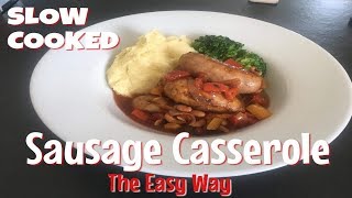 Slow Cooker Sausage Casserole Crock pot how to make easy recipes One pot Hairy Bikers recipe [upl. by Wharton]