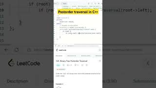 Binary tree postorder traversal code in C [upl. by Niamert609]