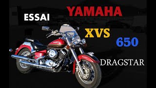 Essai Yamaha XVS 650 Dragstar A2  Petit custom sans prétentions [upl. by Lalita]