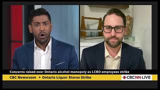 LCBO strike shows why Ontario provincial liquor monopoly can no longer be sustained  David on CBCNN [upl. by Eissim836]