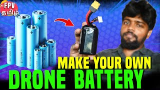 How to Make Battery Pack for Drones using Spot welding  4s Lithiumion  HOBBY KING  தமிழ் [upl. by Henigman408]